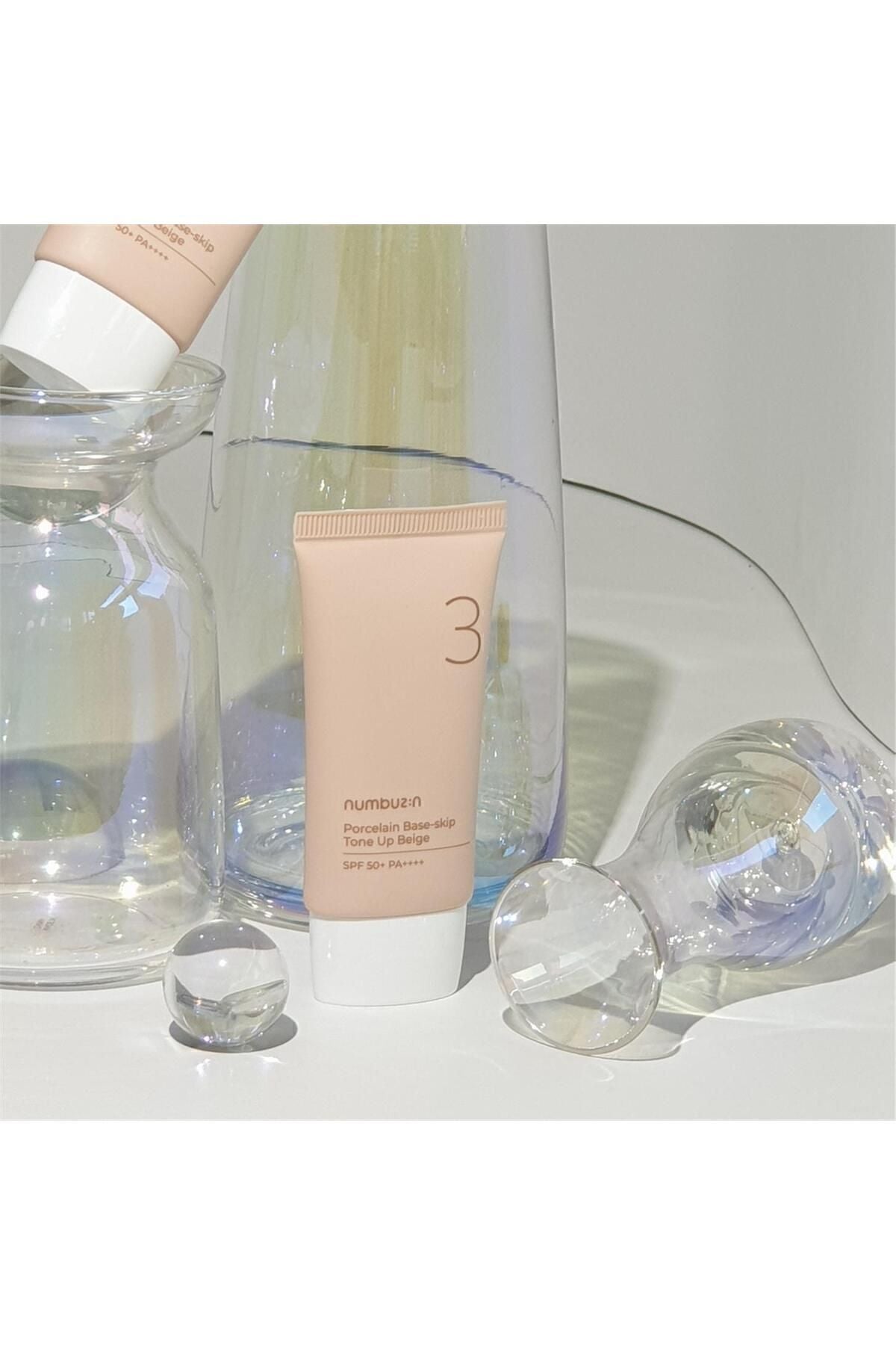 No.3 Porcelain Base-skip Tone Up Beige Ton Eşitleyici Güneş Koruyucu 50ml - 4