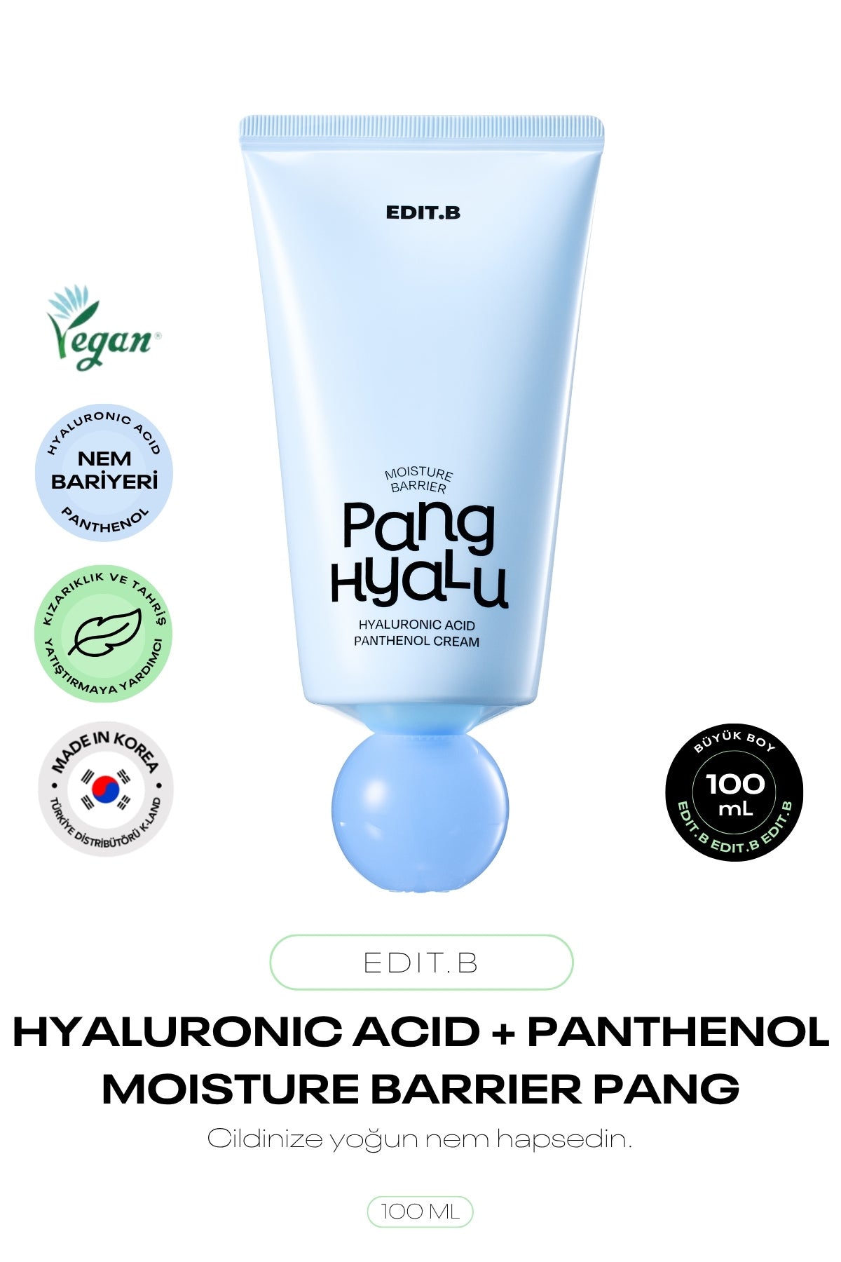 Hyalüronik Asit ve Panthenol Nemlendirici Krem Edit.b Moisture Barrier Pang Hyalu Cream 100 ML - 1