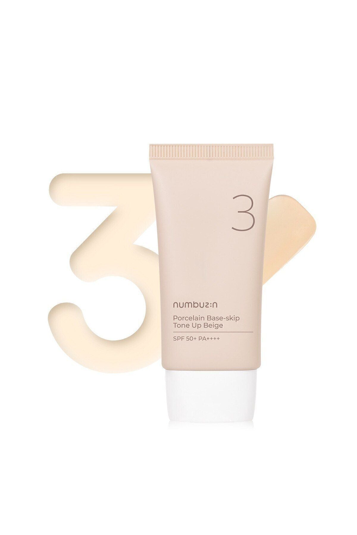 No.3 Porcelain Base-skip Tone Up Beige Ton Eşitleyici Güneş Koruyucu 50ml - 1